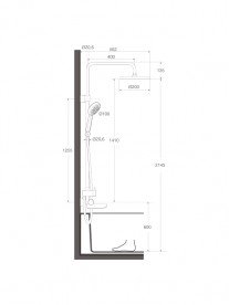 Душевая система Roca Victoria-T с термостатом латунь хром A5A2718C00