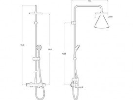 Душевая система Roca Victoria-T с термостатом латунь хром A5A2718C00