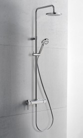 Душевая система с однорычажным смесителем для ванны и душа KLUDI LOGO DUAL латунь/пластик хром 6808305-00