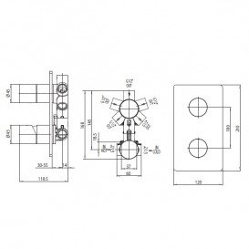 Душевая система скрытого монтажа Bossini M 71201 COSMO SQUARO