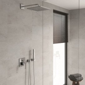 Душова система прихованого монтажу Grohe Eurocube з верхнім душем Rainshower Mono 310 Cube хром 25238000