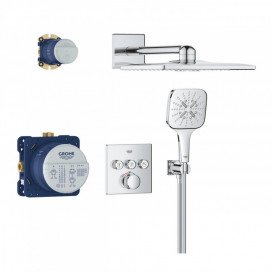 Душевая система скрытого монтажа Grohe Grohtherm SmartControl с Rainshower SmartActive 310 Cube хром 34864000