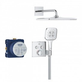 Душова система прихованого монтажу Grohe Grohtherm SmartControl з Rainshower Mono 310 Cube хром 34865000