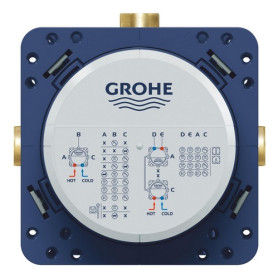 Душова система прихованого монтажу Grohe Eurocube з верхнім душем Tempesta 250 Cube хром UA26417SC0