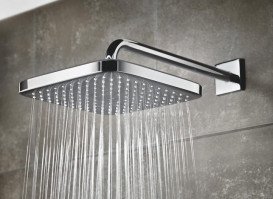 Душова система прихованого монтажу Grohe Eurocube з верхнім душем Tempesta 250 Cube хром UA26417SC0