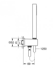 Душевая система скрытого монтажа Grohe Grohtherm SmartControl Cube с верхним и ручным душем хром 34606SC0