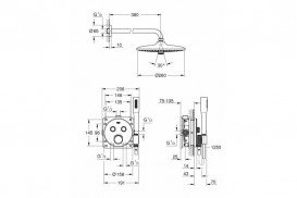 Душова система прихованого монтажу Grohe Grohtherm SmartControl + Euphoria 260 з верхнім і ручним душем хром 34744000