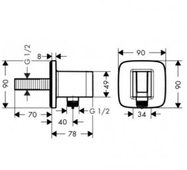 Душевая система скрытого монтажа Hansgrohe Logis хром 1В111218