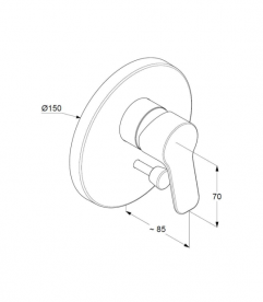 Душова система прихованого монтажу Kludi Pure&Easy з верхнім і ручним душем хром 376400565
