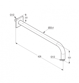 Душевая система скрытого монтажа Kludi Pure&Style с верхним и ручным душем хром 406300575