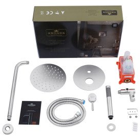 Душевая система скрытого монтажа Kroner KRP Edelstahl Klassisch-ESG082 со смесителем нержавеющая сталь CV029973