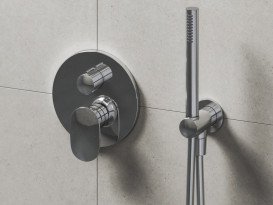 Душова система прихованого монтажу Ravak Spring з верхнім душем хром глянцевий X070895