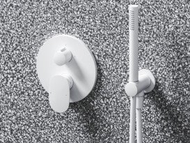 Душова система прихованого монтажу Ravak Spring з верхнім душем матовий білий X070897