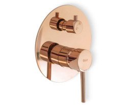 Душевая система скрытого монтажа Rea Lungo со смесителем розовое золото REA-P4111