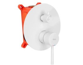 Душевая система скрытого монтажа Rea Lungo со смесителем белый матовый REA-P8540