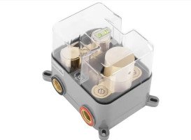 Душевая система скрытого монтажа Rea Lungo c термостатом золото REA-P8550