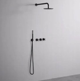 Душевая система скрытого монтажа Rea Exit со смесителем черный REA-P8000