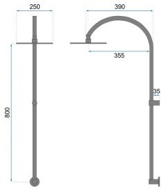 Душова система прихованого монтажу Rea Lugano із змішувачем чорний REA-P9301