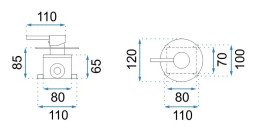 Душова система прихованого монтажу Rea Lugano із змішувачем чорний REA-P9301