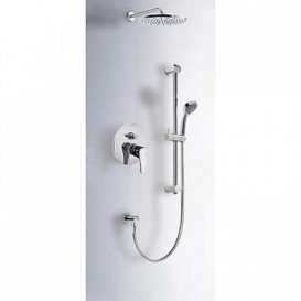 Душевая система скрытого монтажа Tres Eco-tres с верхним и ручным душем хром 17098002