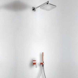 Душова система прихованого монтажу Tres Loft colors червоний/хром 20018002RO