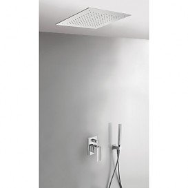 Душова система Tres Cuadro Tres з верхнім і ручним душем хром 00698001
