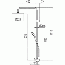 Душова система Tres Eco-Term хром 161475