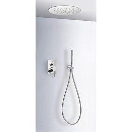 Душова система Tres Max-Tres з верхнім і ручним душем хром 06218009