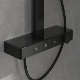 Душева система Villeroy & Boch Infinity Showers із термостатом чорний матовий TVS110004000K5