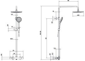 Душевая система Villeroy & Boch Universal Showers с термостатом хром TVS10900200061
