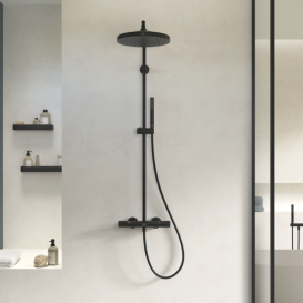 Душева система Villeroy & Boch Universal Showers із термостатом матовий чорний TVS000031000K5