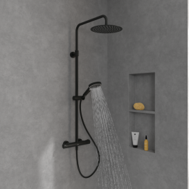Душевая система Villeroy & Boch Verve Showers с термостатом матовый черный TVS109005000K5
