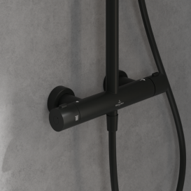 Душевая система Villeroy & Boch Verve Showers с термостатом матовый черный TVS109005000K5