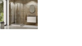 Душевая стенка боковая Besco Actis 80х195 см глянцевый хром/прозрачное стекло PA-80