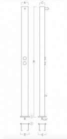 Душова стійка AQA вулична одновентильна з верхнім душем нержавіюча сталь сірий 86A20