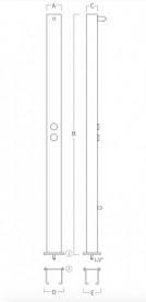 Душова стійка AQA вулична одновентильна з верхнім душем нержавіюча сталь сірий 86A20