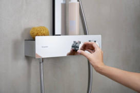 Душова стійка для душу Hansgrohe Rainfinity Showerpipe 360 1jet з термостатом хром 26853000