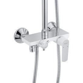 Душова стійка для ванни Kroner KRP Armada-W063 із змішувачем хром/білий CV024315