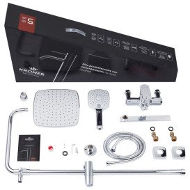 Душевая стойка для ванны Kroner KRP Armada-C067 со смесителем хром CV031703