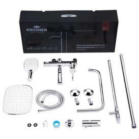 Душова стійка для ванни Kroner KRP Essen-C063 із змішувачем хром CV024316