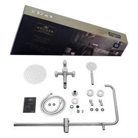 Душова стійка для ванни Kroner KRP Edelstahl Klassisch-ESG063 із змішувачем нікель CV022977