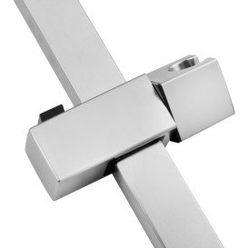 Душова стійка для ванни Kroner KRP Edelstahl Kubus-ESG067 із змішувачем та душовим гарнітуром нержавіюча сталь CV035451