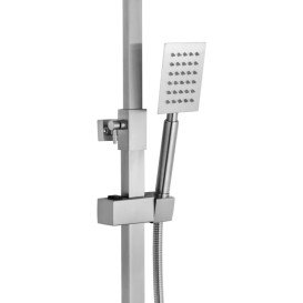 Душевая стойка для ванны Kroner KRP Edelstahl Kubus-ESG064 со смесителем и душевым гарнитуром нержавеющая сталь CV035452