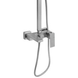 Душевая стойка для ванны Kroner KRP Edelstahl Kubus-ESG064 со смесителем и душевым гарнитуром нержавеющая сталь CV035452