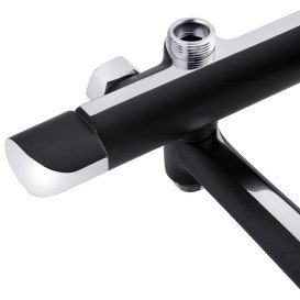 Душевая стойка для ванны Kroner KRP Essen-SCH063 со смесителем и душевым гарнитуром хром/черный CV024317