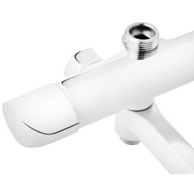 Душевая стойка для ванны Kroner KRP Essen-W063 со смесителем и душевым гарнитуром хром/белый CV024318