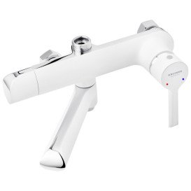 Душевая стойка для ванны Kroner KRP Essen-W063 со смесителем и душевым гарнитуром хром/белый CV024318