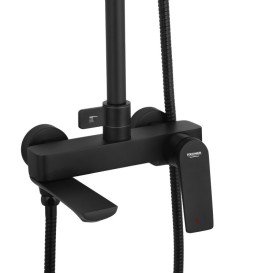 Душевая стойка для ванны Kroner KRP Graz-SCH063 со смесителем черный CV031332