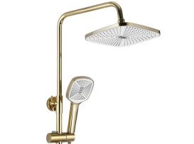 Душова стійка для ванни Rea Argus із змішувачем золото REA-P7840