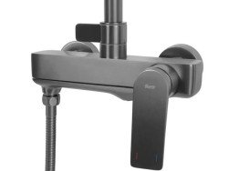 Душова стійка для ванни Rea Avalon із змішувачем графіт REA-P2401